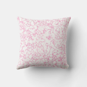 Coussin Motif en marbre rose