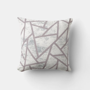 Coussin Motif en mosaïque gris pâle