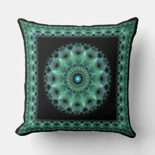 Coussin Motif encadré flamboyant brillant fractal