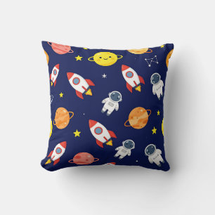 Coussin Motif Enfants Explorateurs de l'Espace Mignons