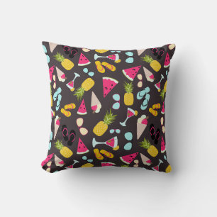Coussin Motif Été Tropical