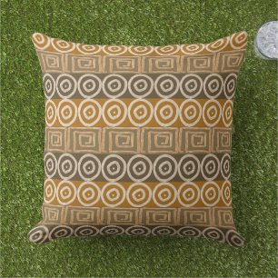 Coussin Motif ethnique africain dessiné à la main.