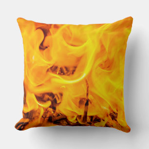 Coussin Motif Feu Et Flames