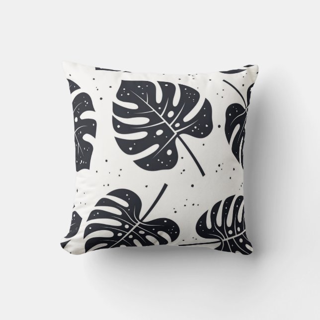 Coussin motif feuille (Recto)