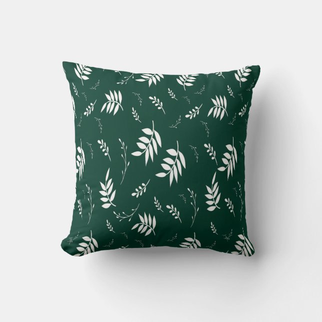 Coussin motif feuille (Recto)