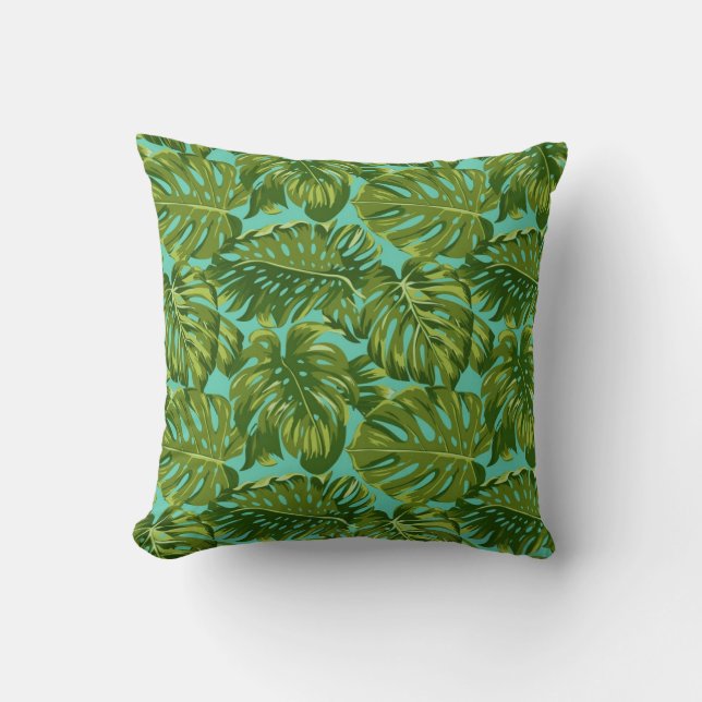 Coussin motif feuille (Recto)