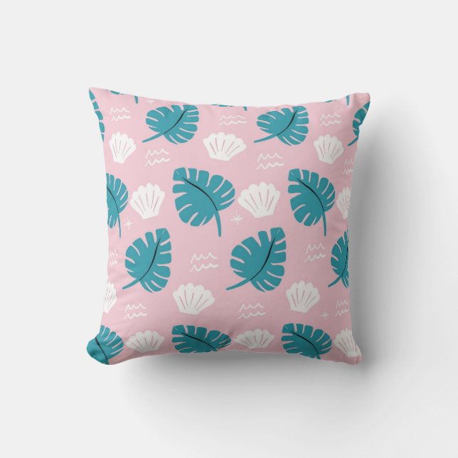 Coussin motif feuille (Recto)