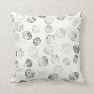 Coussin Motif Feuille d'Aspen © Sandy Long