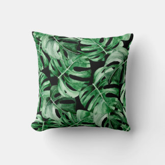 Coussin Motif feuille Monstera