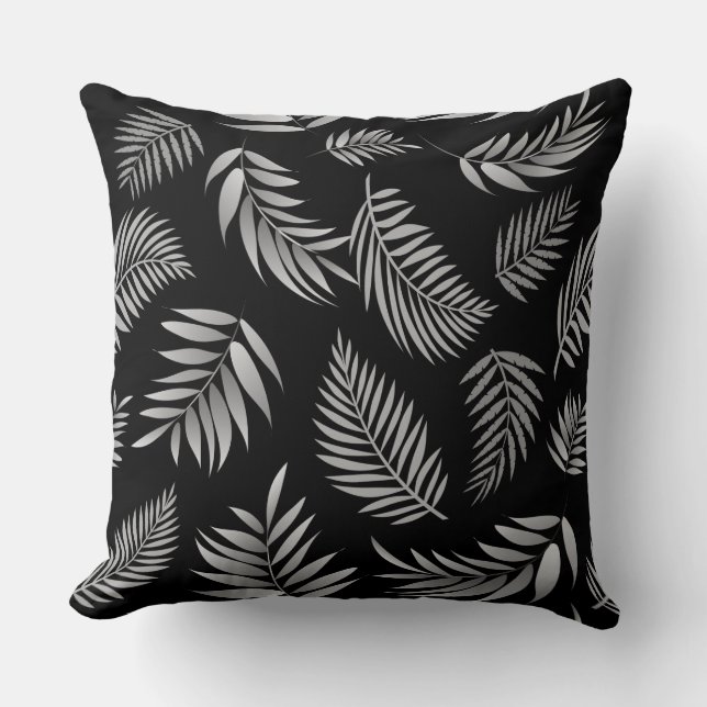 Coussin Motif Feuille tropical 4 (Recto)