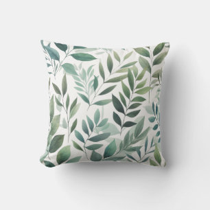 Coussin Motif Feuille vert Foliage feuille rustique