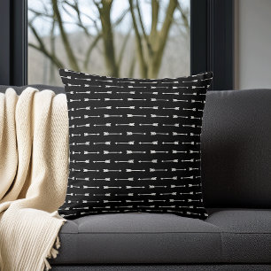 Coussin Motif Flèches noir et blanc