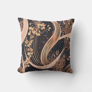 Coussin motif floral Abstrait, pois, vignes