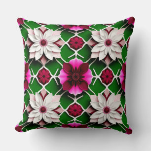 Coussin Motif floral avec des fleurs colorées