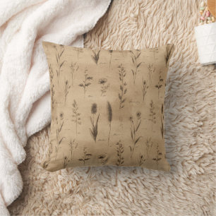 Coussin Motif floral botanique vintage (9)