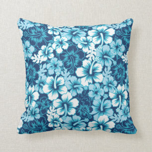 Coussin Motif floral de ketmie de surf