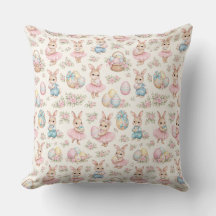 Motif floral de lapin de Pâques mignon - Printemps