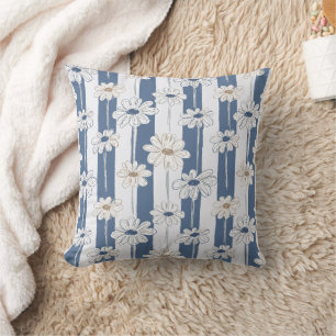 Coussin Motif floral de marguerite minimaliste (3)