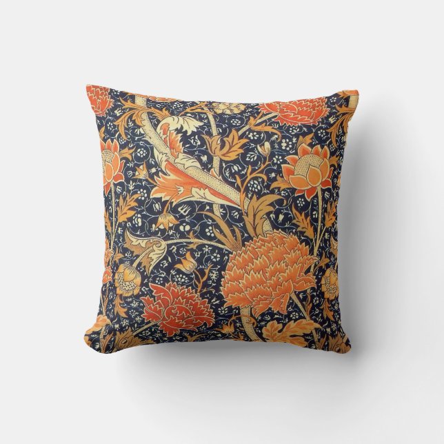 Coussin Motif floral de Nouveau d'art de William Morris (Recto)