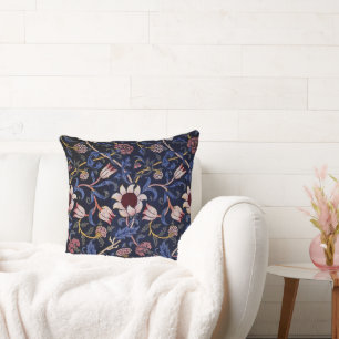 Coussin Motif floral de William Morris, Evenlode.