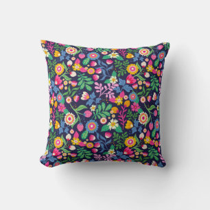 Coussin Motif floral exotique peint à la main-48330