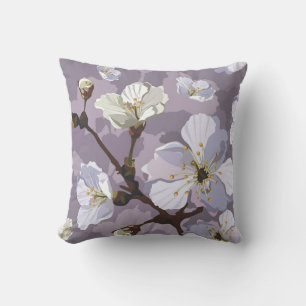 Coussin Motif floral mou de fleurs de pêches