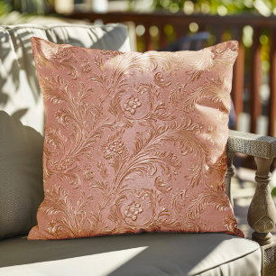 Coussin Motif floral rose gold