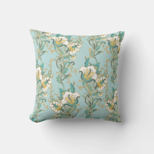 Coussin Motif floral sans parfum avec fleurs de coton blan