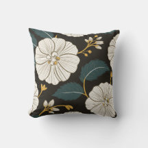 Motif floral sophistiqué avec fleurs blanches