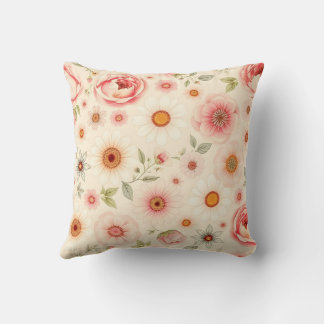 Coussin Motif Floral Vintage