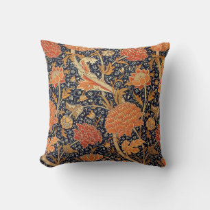 Coussin Motif floral vintage William Morris Cray