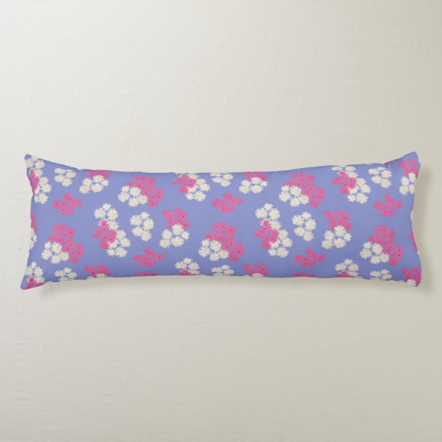 Coussin Motif Floral Violet (Devant)