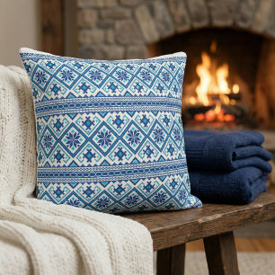 Coussin Motif folklorique traditionnel ukrainien vushuvank