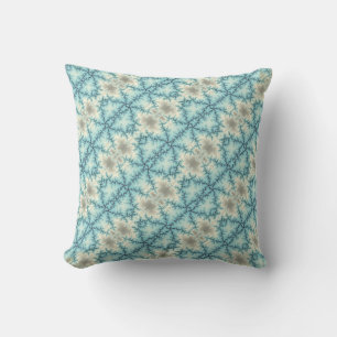 Coussin motif géométrique Abstrait en bleu et gris