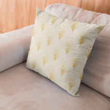 Motif Géométrique Art Déco En Or & Blanc