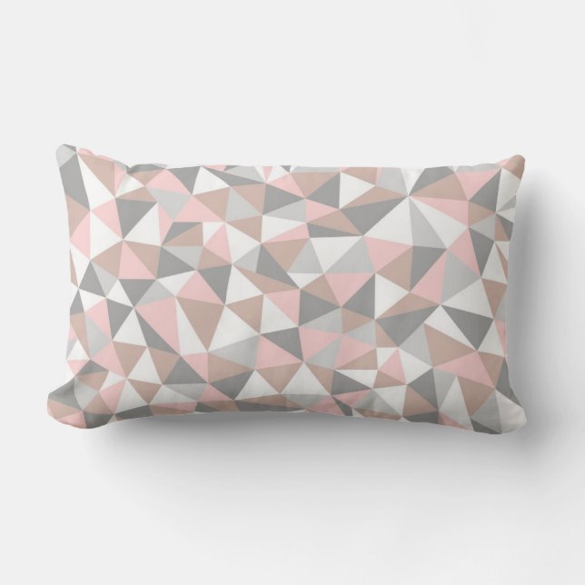 COUSSIN MOTIF GÉOMÉTRIQUE BLEU ET GRIS (Recto)
