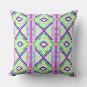 Coussin Motif géométrique bohème coloré