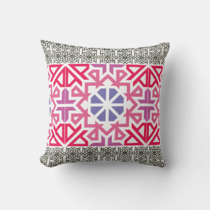 Coussin Motif géométrique bohème coloré moderne