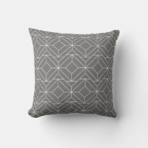 motif géométrique carré vintage | Gris et blanc