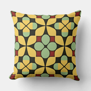 Coussin Motif géométrique coloré abstrait symétrique