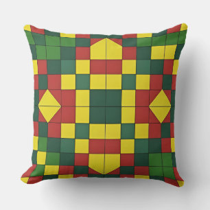 Coussin Motif géométrique coloré avec des formes abstraite