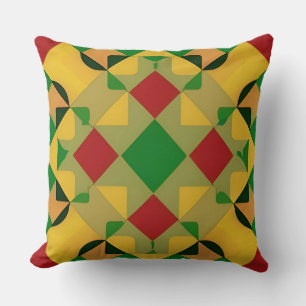 Coussin Motif géométrique coloré avec des formes abstraite