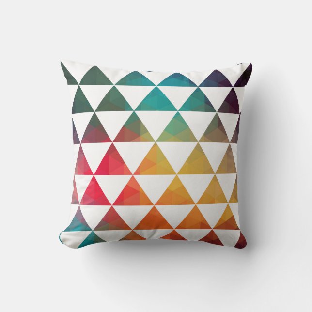 Coussin Motif géométrique coloré d'inspiration turque 3a (Recto)