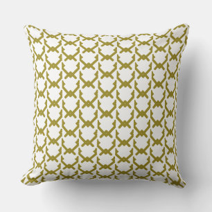 Coussin Motif géométrique de Chevrons d'or de différentes
