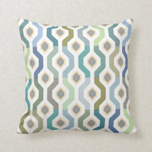 Coussin Motif géométrique de lien de mod de la moitié d