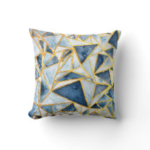 Motif géométrique de marine et d'or