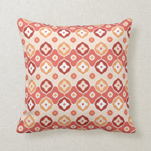 Coussin Motif géométrique d'ikat d'or