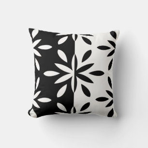 Coussin Motif géométrique en noir et blanc