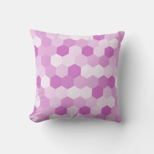 Coussin Motif géométrique Hexagonal Mauve moderne