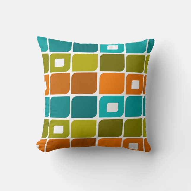 Coussin Motif géométrique moderne de la moitié du siècle (Recto)